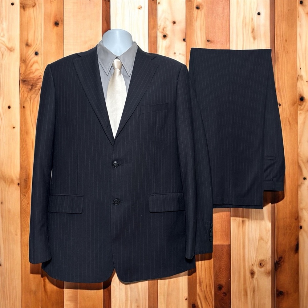 Ermenegildo Zegna Black Pinstripe Suit